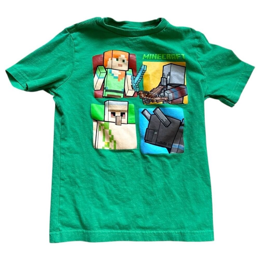 Youth Boys Mojang Studios Minecraft Graphic Tee Shirt - Sz S 6/7